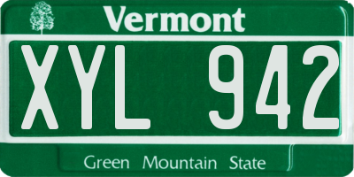 VT license plate XYL942