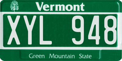 VT license plate XYL948