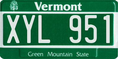 VT license plate XYL951