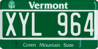 VT license plate XYL964