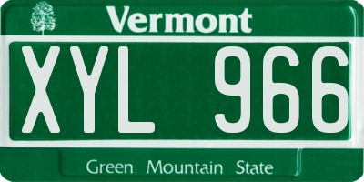 VT license plate XYL966
