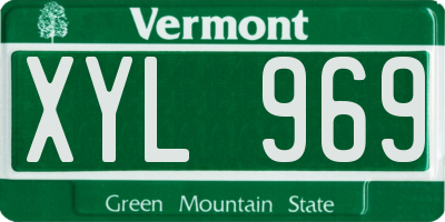 VT license plate XYL969