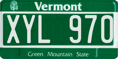 VT license plate XYL970
