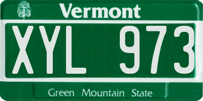 VT license plate XYL973