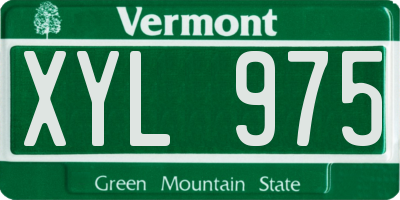VT license plate XYL975