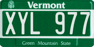 VT license plate XYL977