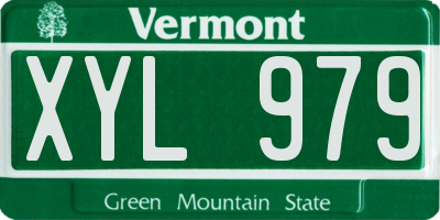VT license plate XYL979