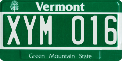 VT license plate XYM016