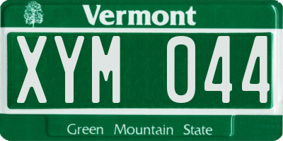 VT license plate XYM044