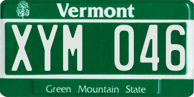 VT license plate XYM046