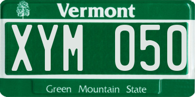 VT license plate XYM050