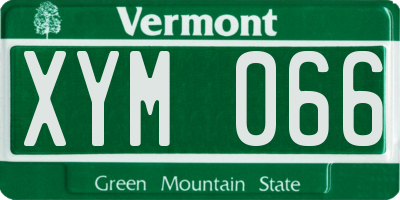 VT license plate XYM066