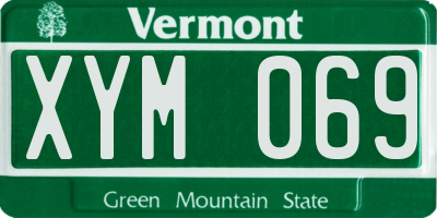 VT license plate XYM069