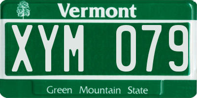 VT license plate XYM079