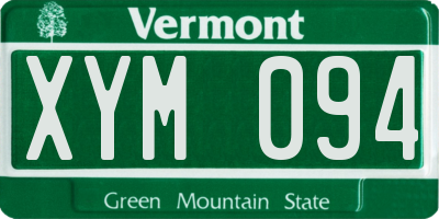 VT license plate XYM094