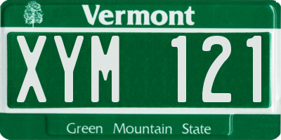 VT license plate XYM121