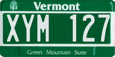 VT license plate XYM127