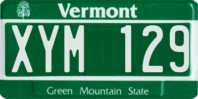 VT license plate XYM129