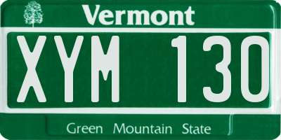 VT license plate XYM130