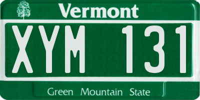 VT license plate XYM131