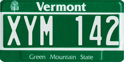 VT license plate XYM142