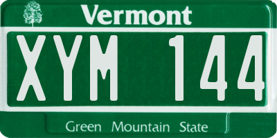 VT license plate XYM144