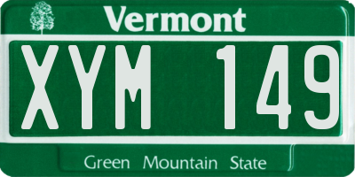 VT license plate XYM149