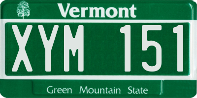 VT license plate XYM151
