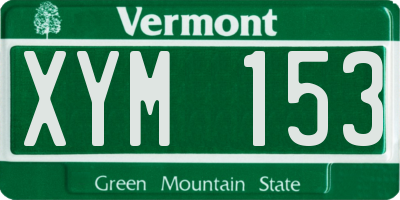 VT license plate XYM153