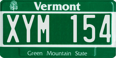 VT license plate XYM154