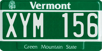 VT license plate XYM156