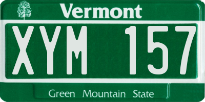VT license plate XYM157