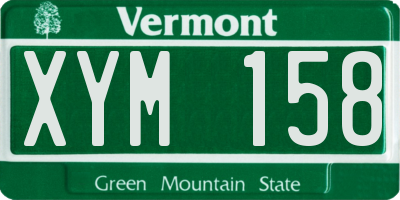 VT license plate XYM158
