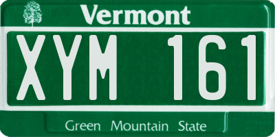 VT license plate XYM161