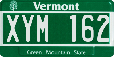 VT license plate XYM162