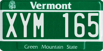 VT license plate XYM165