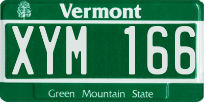 VT license plate XYM166