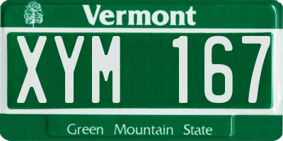 VT license plate XYM167