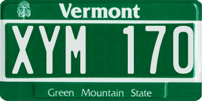 VT license plate XYM170