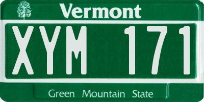 VT license plate XYM171