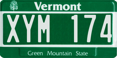VT license plate XYM174