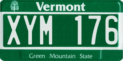 VT license plate XYM176