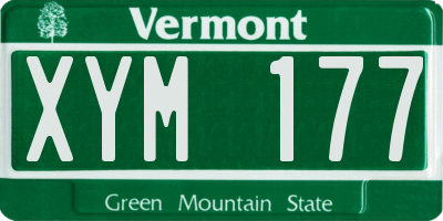 VT license plate XYM177