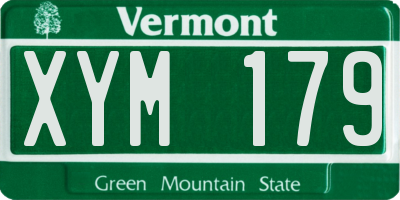 VT license plate XYM179