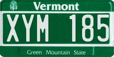 VT license plate XYM185