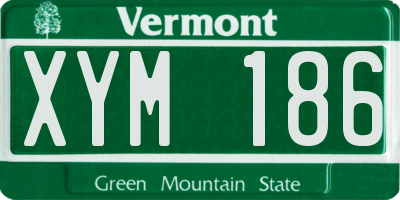 VT license plate XYM186