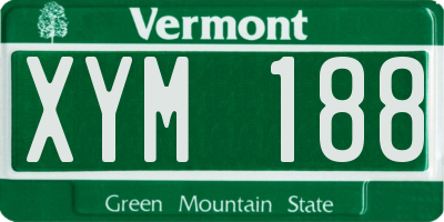 VT license plate XYM188