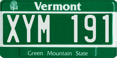 VT license plate XYM191