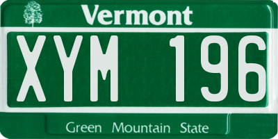 VT license plate XYM196