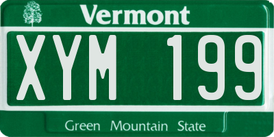 VT license plate XYM199